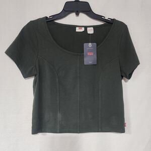 Levi's Women's Short Sleeve Cropped Corset Size Large